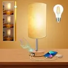 Bedside Lamp, A+C Charging Ports Touch Control Table Lamp, 3 Way Dimmable