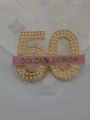 50 Golden Soror Anniversary Pearl Pin