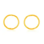 Sterling Silver Gold Plated Plain 8mm Sleeper Earrings
