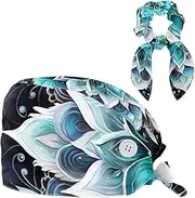 [YTYVAGT] Scrub Caps Women,Scrub Hats Suitable for Women,Floral Mermaid Mandala