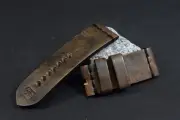 MA WATCH STRAP 28/28 115/75 MM OLD OIL BLACK I GENUINE CALF SADDLE LEATHER 455