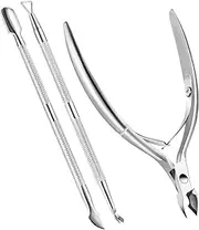 Cuticle Trimmer Sharp Dead Skin Clipper, Stainless Steel Durable Pedicure Manicure Tools Cutter Nipper Scissor Clipper for Fingernails and Toenails Dead Skin Cuticle Remover Nippers (COLOR:silver)
