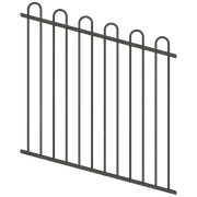 ProtectorAl 0350-1200W x 1200H Woodland Grey Loop Top Pool Fence Panel Raked Up to 15º