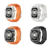 Luxury DIY Modification Kit TPU Strap & PC Case For Apple Watch Steel Buckle