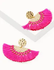 Statement Tassel Earrings Party Pink Women Boden