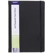 J.Burrows A5 Week to View PU FY25/26 Diary Black