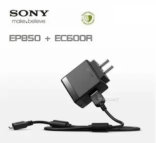 【$299免運】葳爾洋行 Wear Sony【EP850 原廠旅充頭+EC600R 原廠傳輸線】Xperia mini ST15i Xperia mini Pro SK17i Xperia acro S LT26w go ST27i