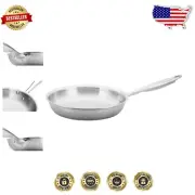 10 Inch Induction-Compatible Tri-Ply Fry Pan - Perfect for Searing & Browning
