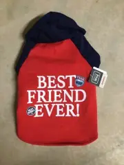 SIMPLY WAG Red "BEST FRIEND EVER" Hoodie Puppy/Dog medium