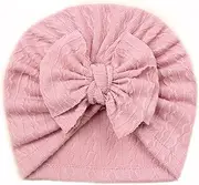 [Generic] Toddler A Hats Toddler Infant Baby Boys Girls Cap Bowknot Elastics Turban Hat Turban Hats for Baby