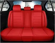 Car Seat Cover Compatible for Toyota Avensis T25 Camry 40 Wish Aygo Corolla E150 Fortuner Prius 20 Chr Venza Premio Accesorios(Rear Seats-Red)