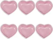Heart-Shaped Multipurpose Ceramic Sauce Dish Seasoning Dishes Sushi Dipping Bowl Appetizer Plates Serving Dish Saucers Bowl(Set of 6), Multiple Colour