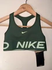 Nike Pro Swoosh Sports Bra Girls Size XS Green New With Tags