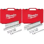 60 Piece 3/8 In. Drive SAE/Metric Ratchet and Socket Mechanics Tool Set