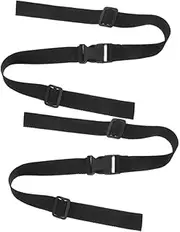 JECOMPRIS 2pcs Fixed Buckle Strap Trekking Pole Sugarcane Wallet Hinges Round Label Stickers Lightweight Insect Network Breathable Insect Network Hiking Accessories Polyester Black