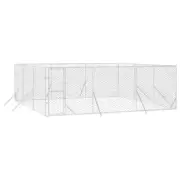 Dog Kennel 6x6x2m Large Metal Outdoor Pet Cage Fence Run Enclosure Pen House