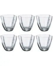 Barski Set of 6 Crystal Double Old Fashioned Glasses