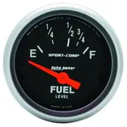 Autometer Sport-Comp Fuel Level Gauge Ohm Electric - 16 - 158 Ohm, 2 1/16 Inch, Short Sweep, AU3318
