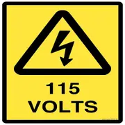 Hazard Sign - 115 Volts