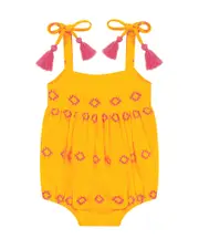 Mer St. Barth Zoe Shoulder Tie Baby Romper