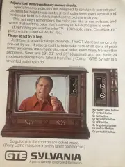 1960s Print Ad Of Perry Como For GTE Sylvania Free Shipping