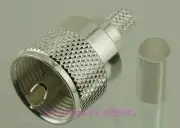 UHF Male Coax Connector RG-8X LMR-240 Silver Crimp 2-PACK - by W5SWL