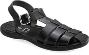 [EMMANUELA handcrafted for you] Emmanuela Comfortable Ancient Greek Style Leather Fisherman Sandals for Men, Cushioned insole Handmade Leather Men's Sandals, Quality Adjustable Buckle Summer Shoes