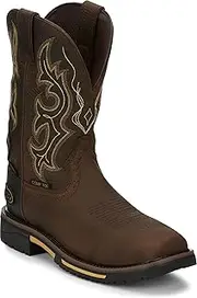 [Justin] Men's Joist Rustic Waterproof Western Work Boot Composite Toe - Se4625, Distressed Brown, 13