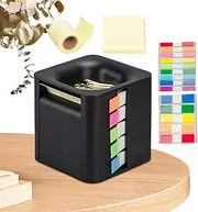 Pop-up Note Dispenser, Cube Sticky Note, Memo Holder Box, Colorful Index Stickers, Sturdy Material, Great for Organizing Paper Clips and Work Supplies, 8.5x8.5x8.5cm