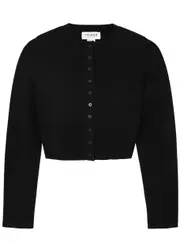 Victoria Beckham Vb Body Black Stretch Cardigan, Cardigan, Cropped - 10 (UK 10 / S) 10 (UK 10 / S)