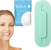 Travel Floss Picks Case,Automatic Floss Stick Organizer - Two-way Floss Holder Reusable, 110 Floss Picks For Home Travel, Cleaning Teeth