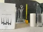 set of royal doulton manhattan highball and decanter king of crystal home deco