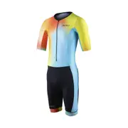 Zone3 Men's Activate Short Sleeve Full Zip Trisuit - Multi Colour Size S