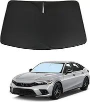 ROCCS Foldable Windshield Sun Shade fit for 2023 2022 2024 2025 Honda Civic 11th Gen Front Window Sunshade Heat Shield Reflector Cover, Foldable Sun Visor Blocks UV Rays