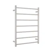 Radiant Round 7 Bar Heated Rail 600mmx800mm (Right Wiring) Satin Brushed BRU-RTR01RIGHT
