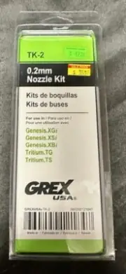 Grex TK-2 0.2mm Nozzle Kit - For Genesis XGi, XSi, XBi, Tritium TG, TS