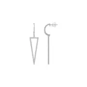 0.33Ct Lab Grown Diamond Sterling Silver Drop & Dangle Earrings for Women 2.09gm
