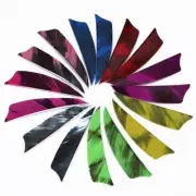 4" Arrow Feather Fetching Shield Cut Archery Fetches 4 Inch Carbon Arrow Feather