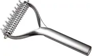 Pet comb Unknot Unknot comb Y-shape floating-off dog rake comb Zinc alloy dog comb hair removal dog comb (Big, Black)