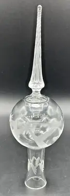 VINTAGE Lenox 1989 CHRISTMAS Crystal Tree Topper 10" SHOOTING STARS