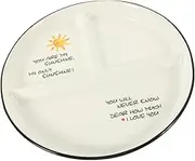 MOLUCKFU Ceramic Divided Serving Plate Compartment Dish for Fruits Snacks and Appetizers Smooth Safe Multi Functional Tableware for Kitchen Picnics Parties