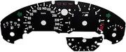 Boost Gauge Fit for BMW E36 M3 Gauge Faces Counter Dials Petrol Instrument Cluster Overlay 280 KM/H 260 KM/H 160MPH 300KMH Car Digital Speedometer(260KMH 7RPM Black)