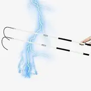MLYAYE 1 2 Pack Insulated Rescue Pull Pole with 42 Cm Hook Opening, Non-Conductive Body Life-Saving Hook for Electric Vehicles/Power Tower, Anti-electrocution Emergency Life Tool(2pack,2m/6.6ft)