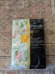1970s JcPenny Percale Permanent Press Juliet Ditsy Floral Standard Pillow Cases