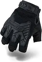 Ironclad Tactical Impact Fingerless Gloves, TAA Compliant, Best for Military, Law Enforcement