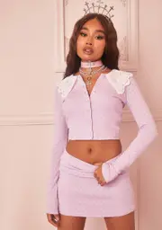 [Sugar Thrillz] All Day Elegance Pointelle Skirt Set