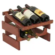 Wooden Mallet Dakota 2 Tier 6 Bottle Display Top Wine Rack in Mahogany