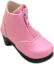 CoudarTitie 24" Doll Boots PU Leather Hightops Girl Doll Shoes for Female Action Figures, Pink