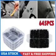 645 Pcs Plastic Rivets Fastener Fender Bumper Push Pin Clips With Remover Tool (for: Fiat)
