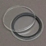 (10) Air-tite 17mm Black Ring Coin Holder Capsules